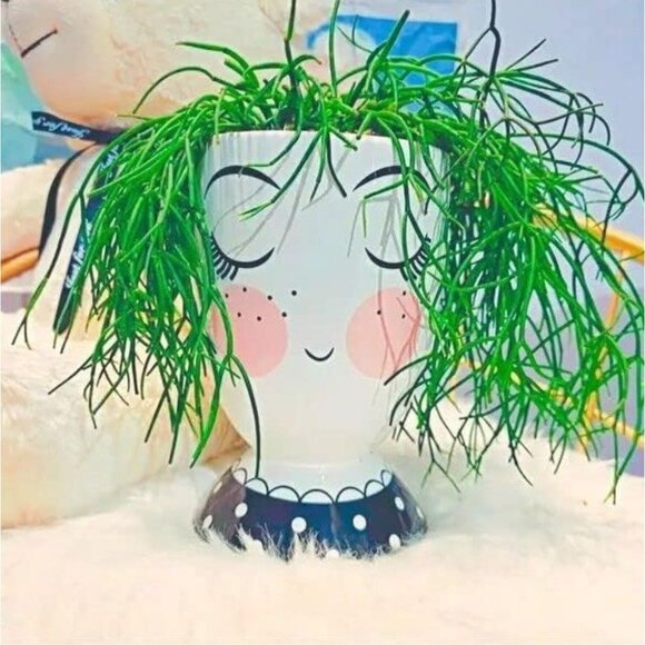 Decorative Ceramic Face Planter Vase - Picture 10 of 16